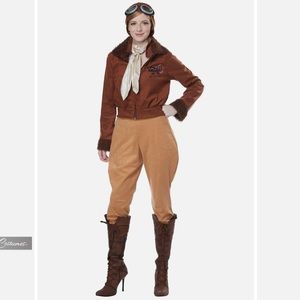 Adult Amelia Earhart Vintage Pilot Halloween Costume